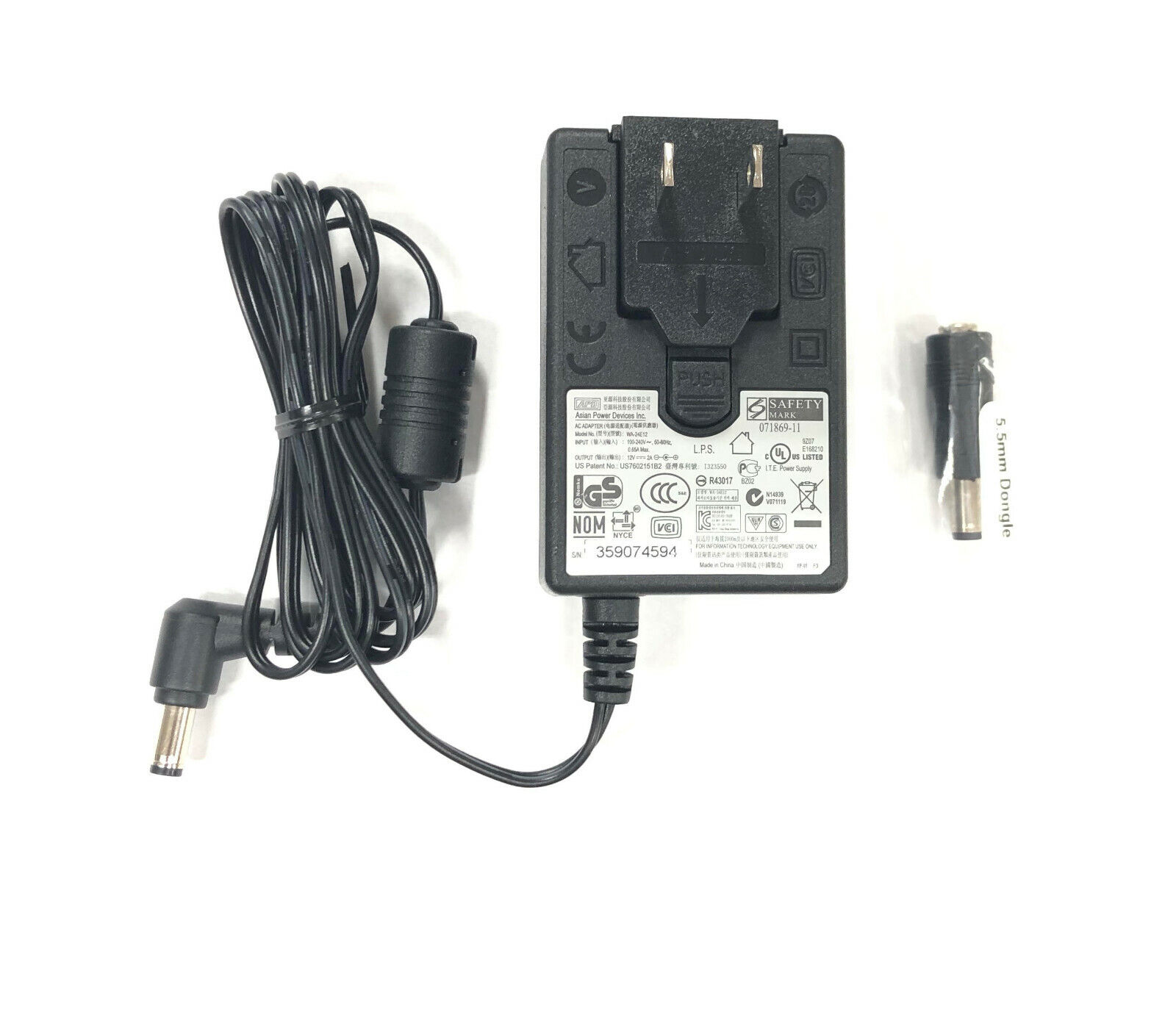 Original APD 12V AC Adapter For WD Essential USB 2.0: WDXUL1200BBNN