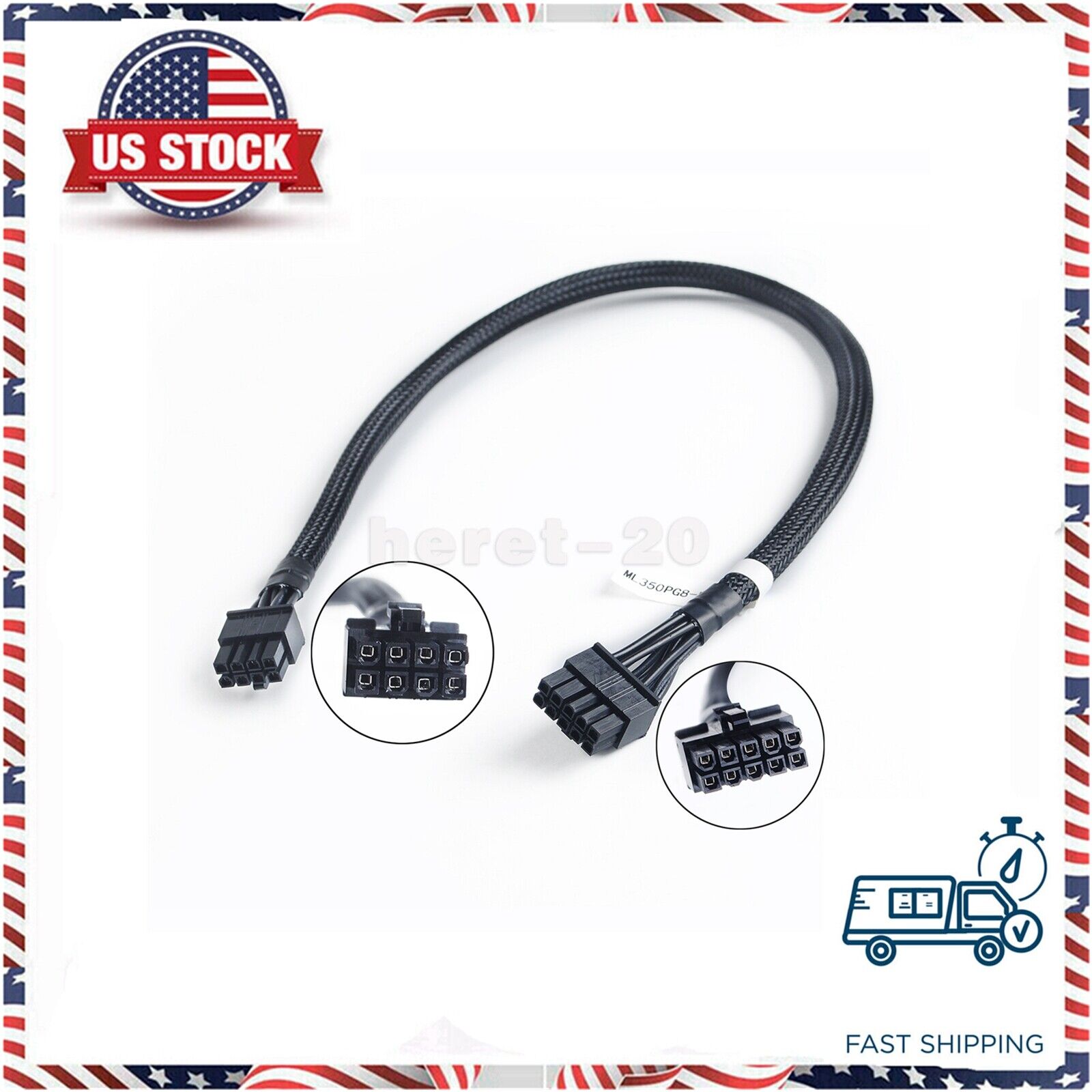 10pin To 8pin Hard Disk Backplane Power Cable For HP ML350p G8 Gen8 50cm