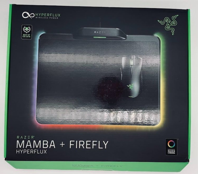 Razer Mamba HyperFlux Mouse Firefly MousePad RGB Bundle True Wireress Used Japan