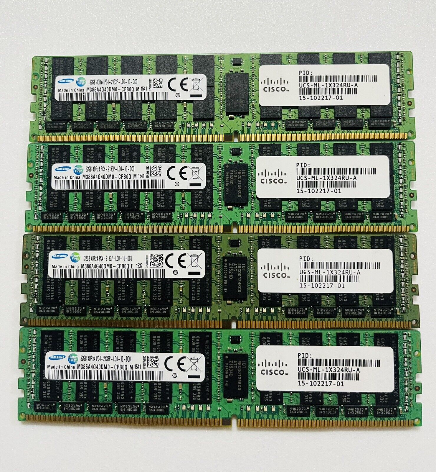 4 x Samsung 32GB 4DRx4 PC4-2133P Memory Sticks | M386A4G40DM0-CPB0Q | TESTED
