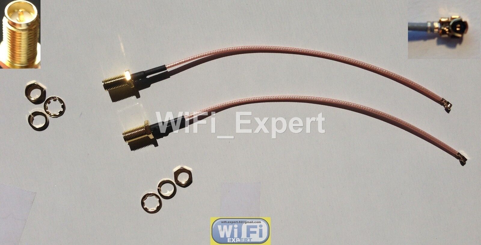 2 x 10 Inch Mini PCI IPX U.FL to RP-SMA Antenna WiFi Pigtail RG178 Cable RF USA