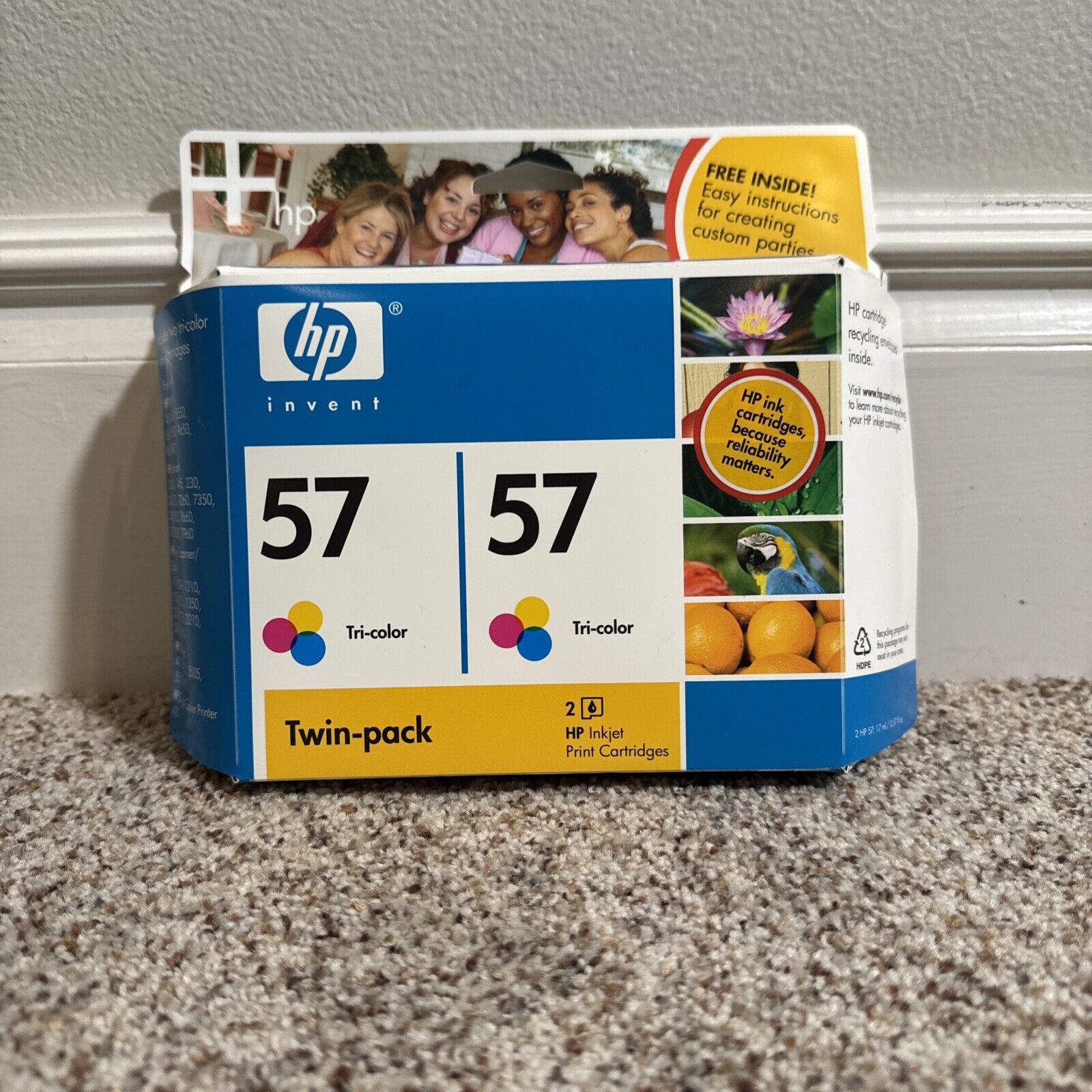 HP Invent Ink Cartridge 57 Tri-color Inkjet Print Twin-pack Expired