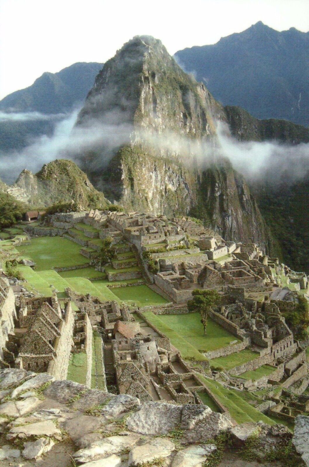 Machu Picchu Sunrise, Inca Ruins, Peru South America, Indian --- Modern Postcard