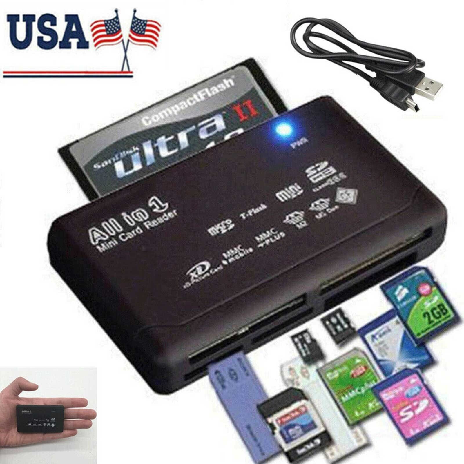 Memory Card Reader Mini 26-IN-1 USB 2.0 High Speed For CF xD SD MS SDHC