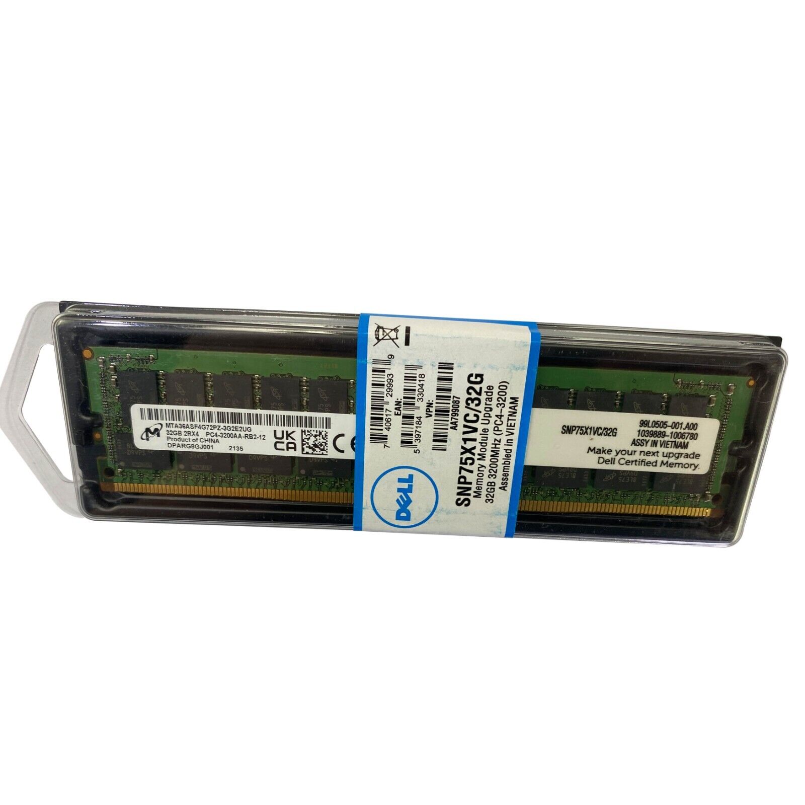 New Dell SNP75X1VC/32G 2RX4 32GB DDR4 PC4-3200 ECC RDIMM Server RAM Memory