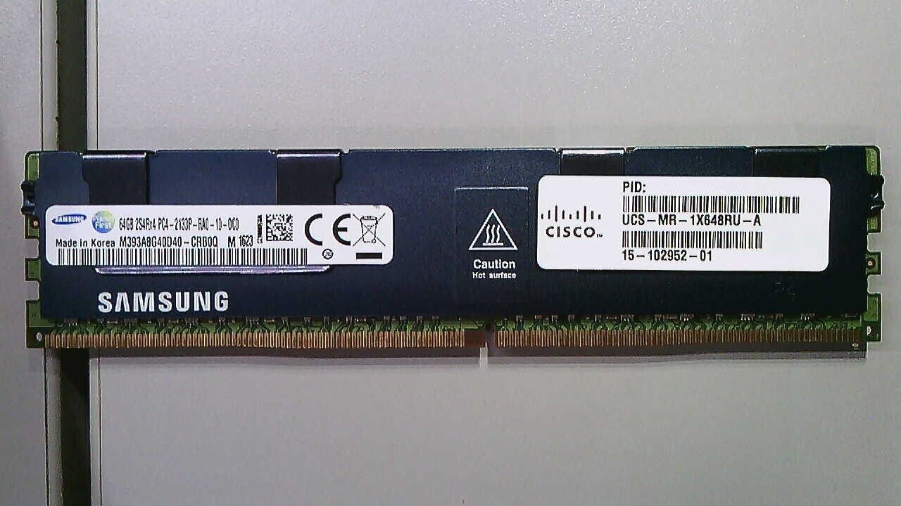 64GB PC4-17000 DDR4-2133MHz 2S4Rx4 Reg-ECC Samsung M393A8G40D40-CRB