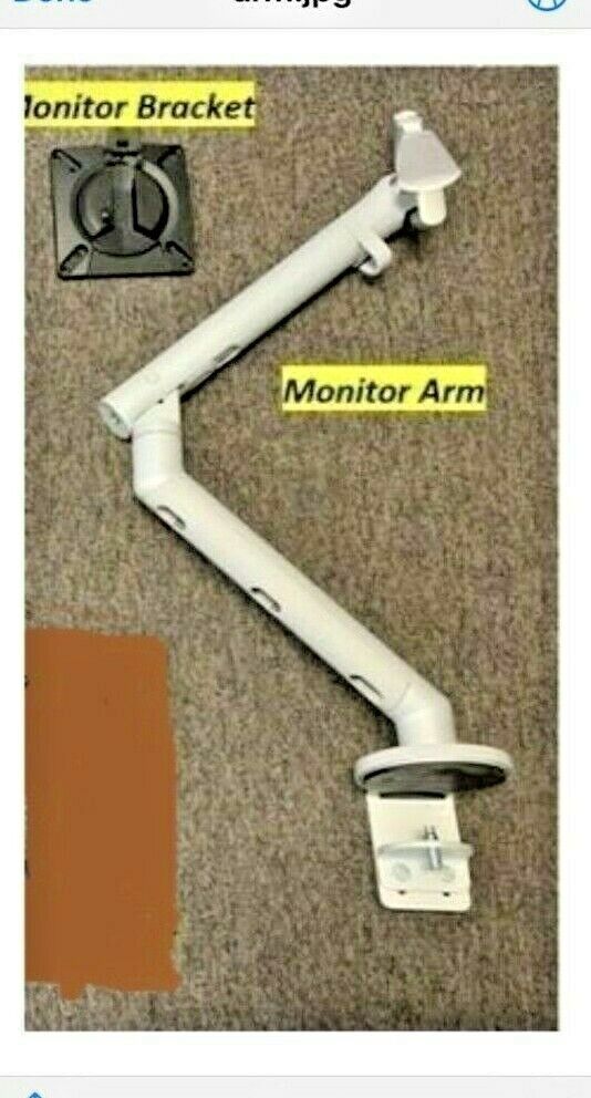 CBS Colebrook FLO Arm w/ Adjustable VESA Monitor Mount Herman Miller Used Silver