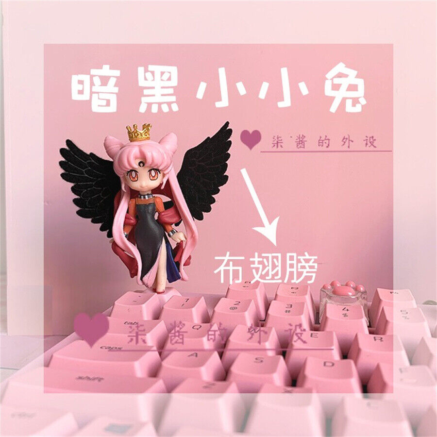 Sailor Moon Tsukino Usagi Luna PBT Mechanical Keyboard Keycap Pink key Cap Gift