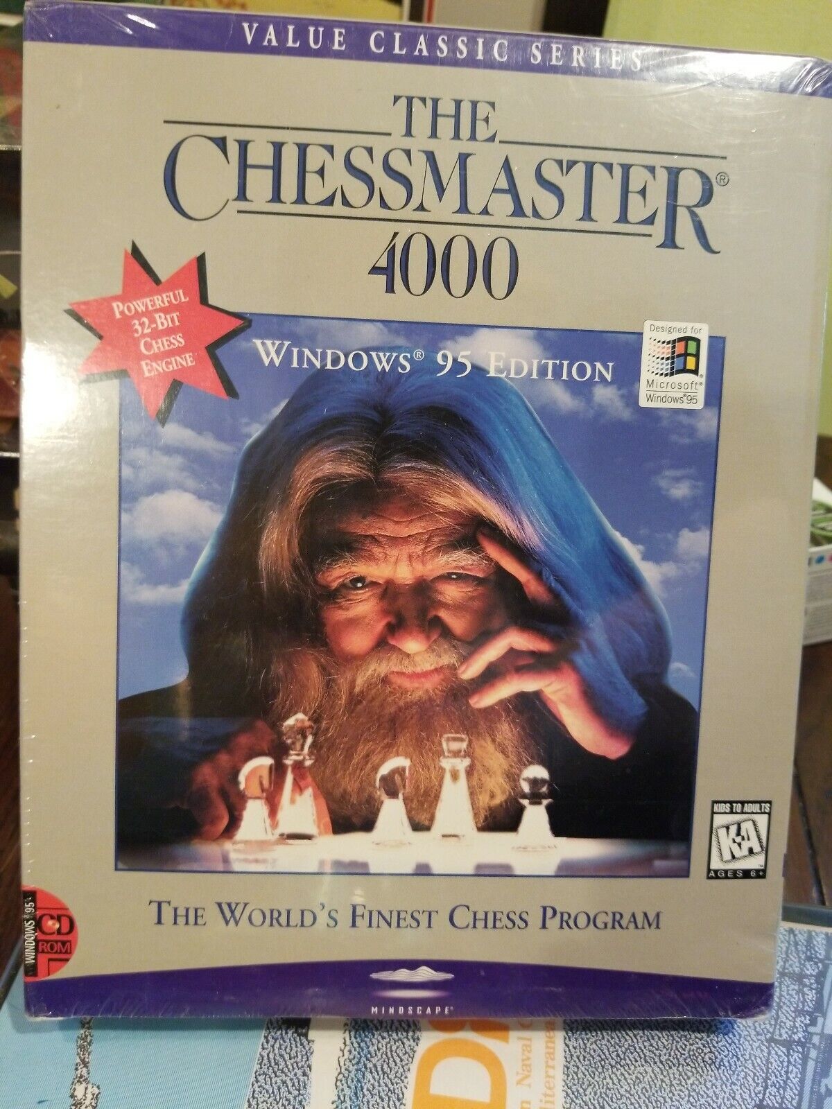 Mindscape Chessmaster 4000, New in The Box Sealed in plastic wrap Vtg PC Game