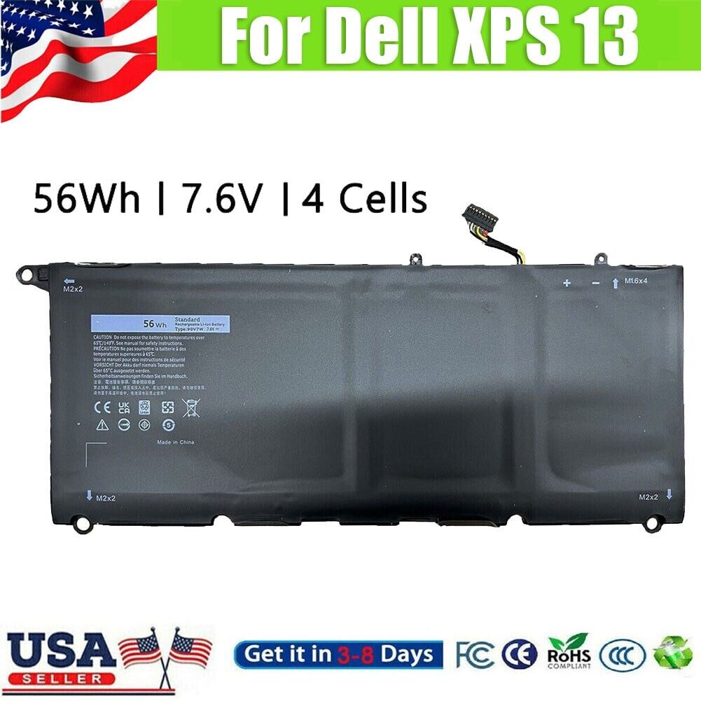 56WH 90V7W Battery For Dell XPS 13 9350 XPS 13 9343 series JD25G 0DRRP 9OV7W