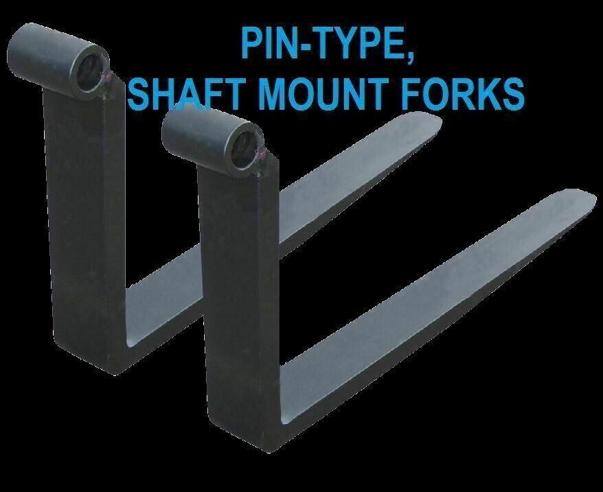 Genie Pin Bar Shaft Mount Forks PAIR Forklift FORK 2-3/8x4x72\
