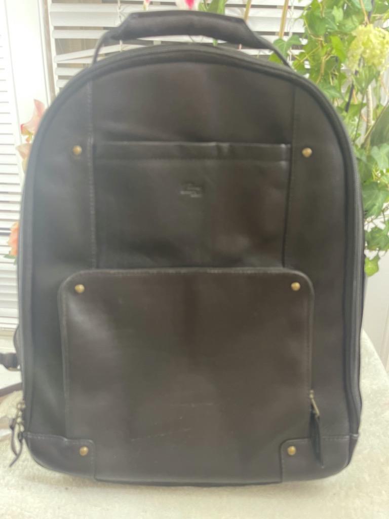 Solo Vintage Laptop Backpack, Black Leather (VTA701-4) (180