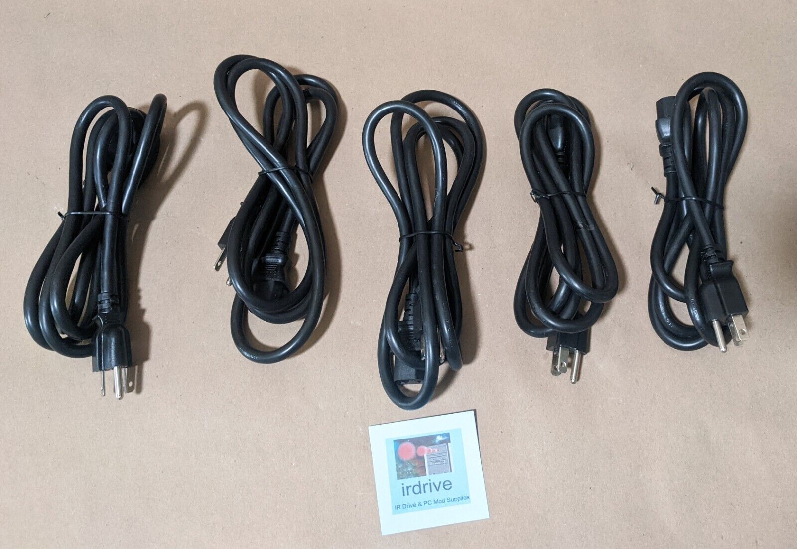 Lot 5-pcs: 3-Prong US Heavy Duty UL Thick 16-AWG Desktop PC AC Power Cord Cable