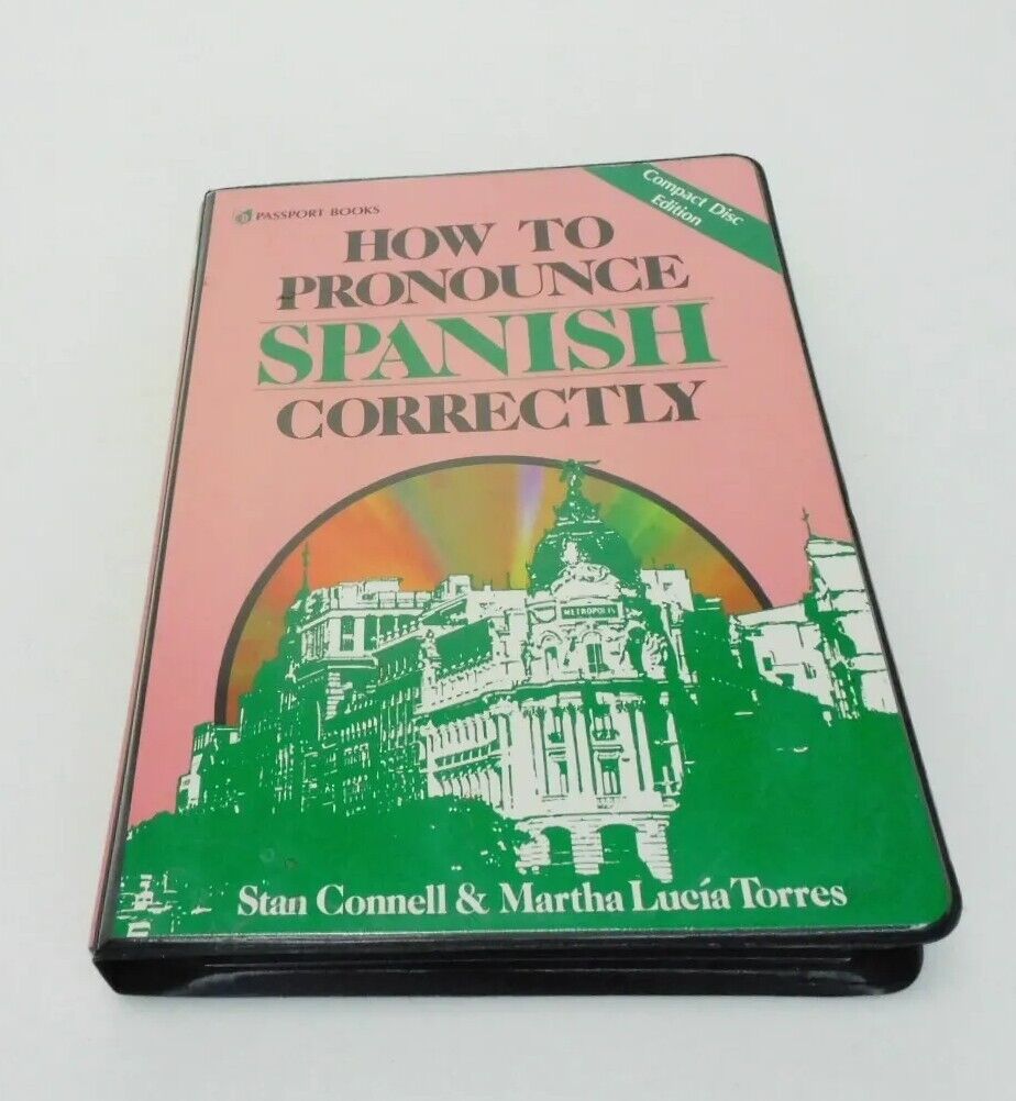 How to Pronounce Spanish Correctly CD Edition - Stan Connell 1992 Rare + Manual