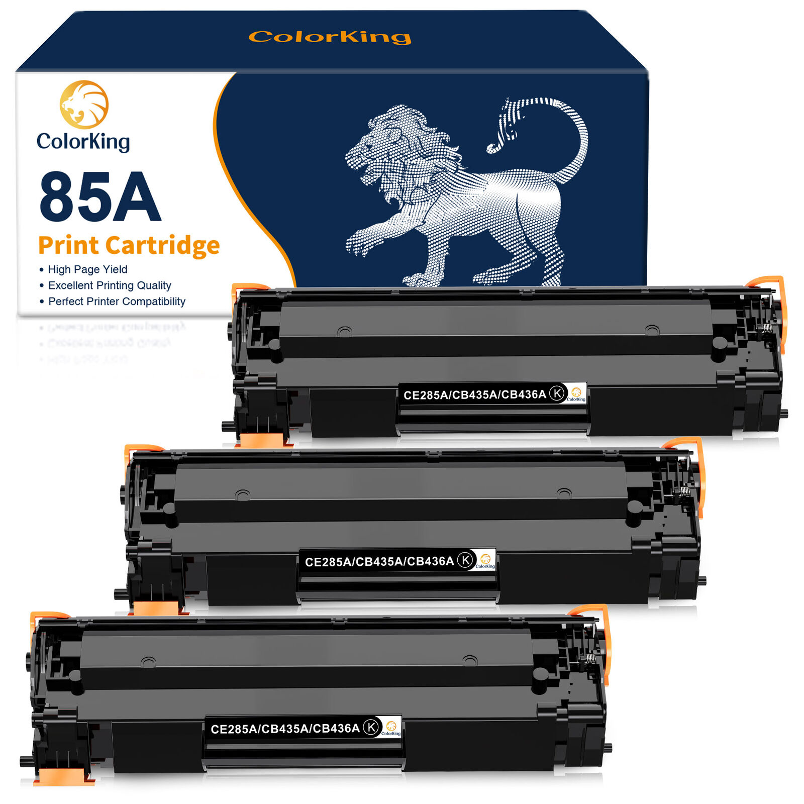 3x CE285A 85A Toner Cartridge Compatible For HP LaserJet P1003 Pro P1100 M1134