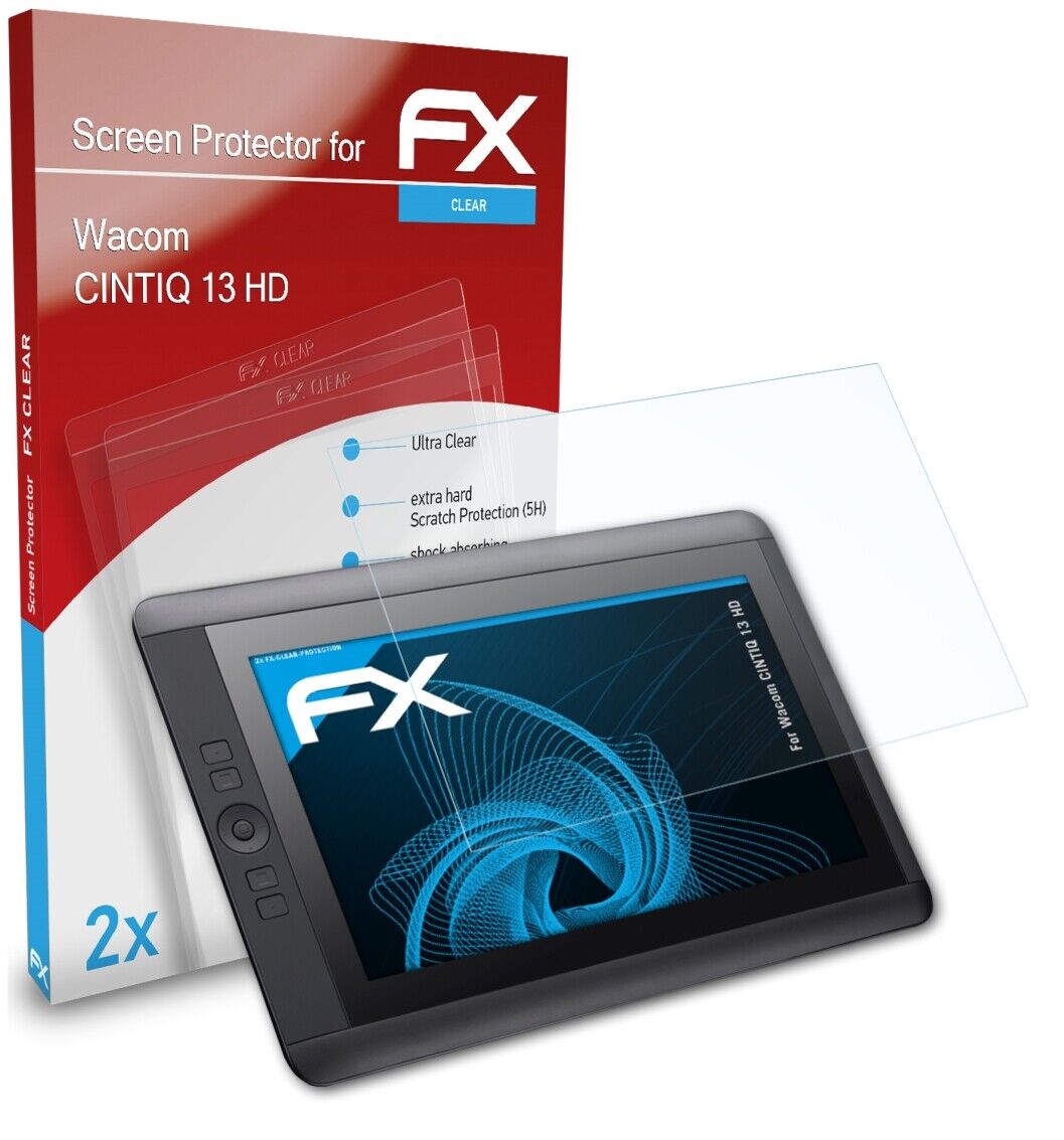 atFoliX 2x Screen Protection Film for Wacom CINTIQ 13 HD Screen Protector clear