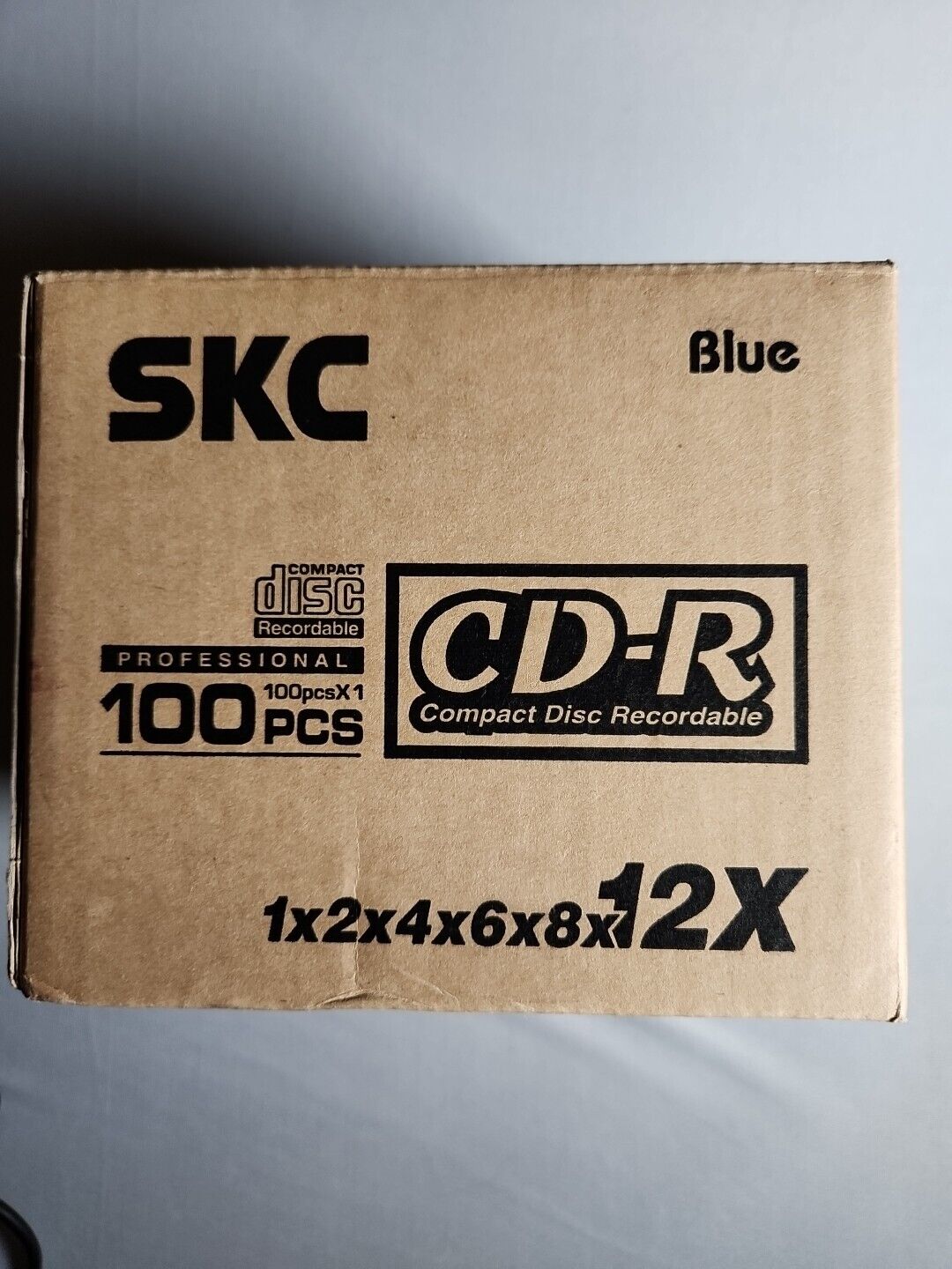 SKC Professional 100 pcs. Blank CD-R Discs Gold Printable Front Face Blue Back