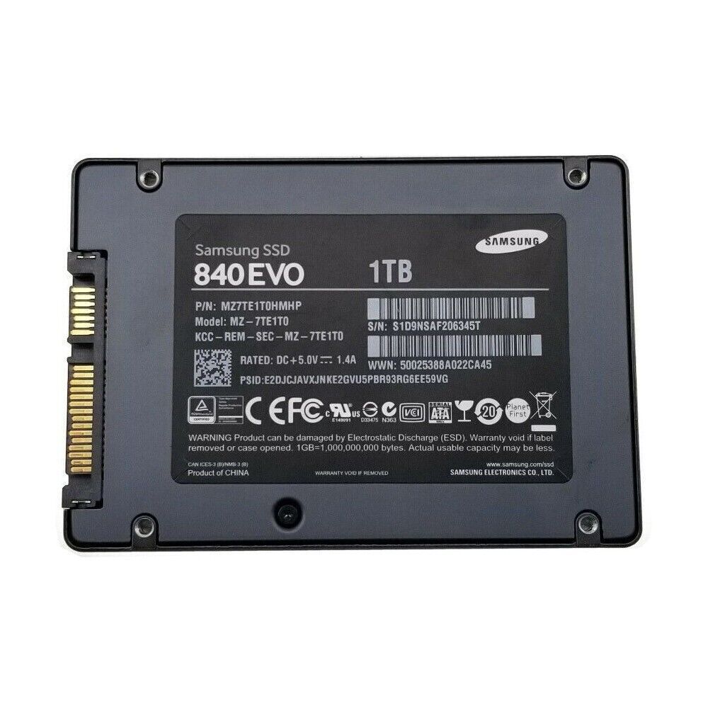 Samsung MZ-7TE1T0 840 EVO 1TB SATA 6Gbps 2.5-inch Internal Solid State Drive