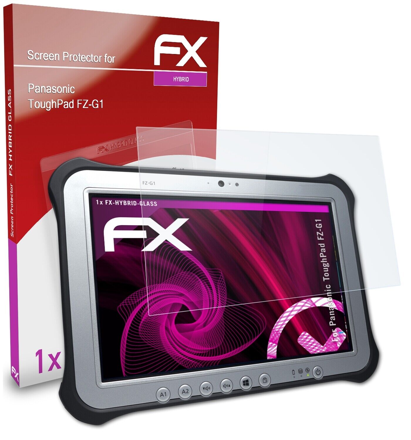 atFoliX Glass Protector for Panasonic ToughPad FZ-G1 9H Hybrid-Glass
