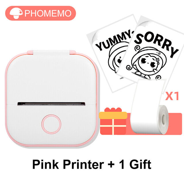 Phomemo T02 Portable Pocket Mini Thermal Printer Photo Label Sticker Bluetooth