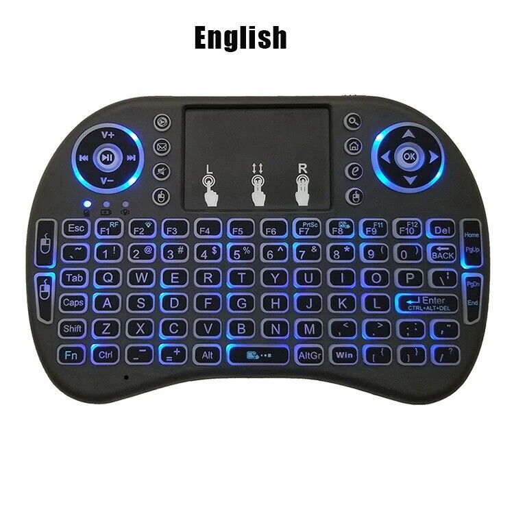 2.4G Air mouse with Touchpad keyboard Backlit Mini Wireless Keyboard for PC