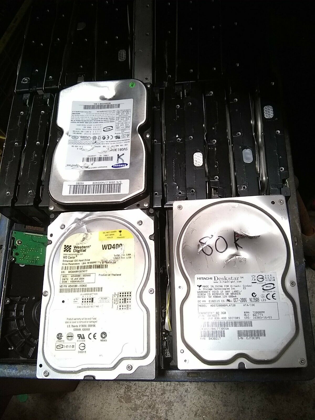 Lot of 17 Computer Hard Drives Scrap Gold Platinum Recovery or Used Parts