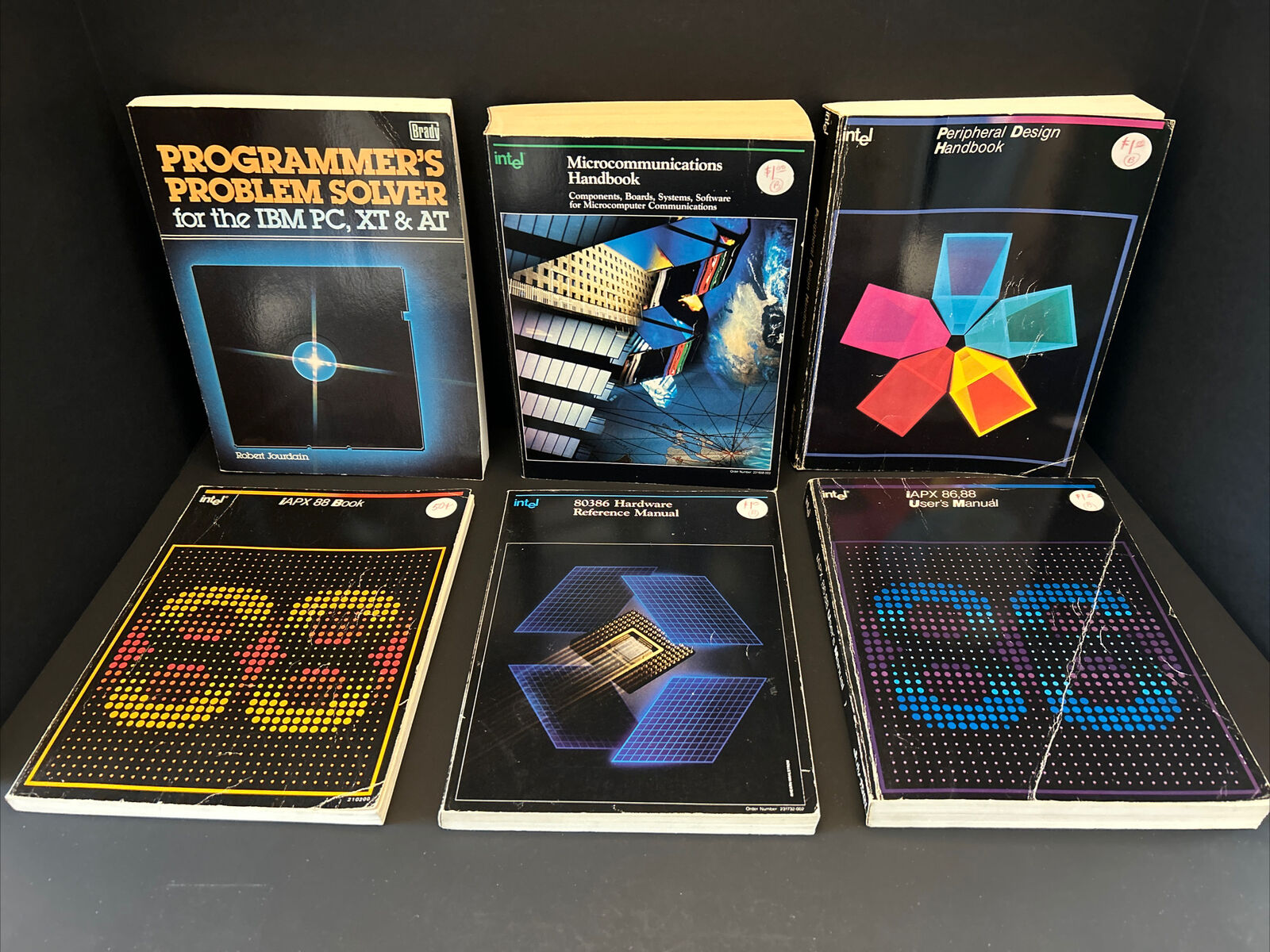 Lot of 6 VINTAGE - Various different Books/Manuals for Intel and IBM 1980’s