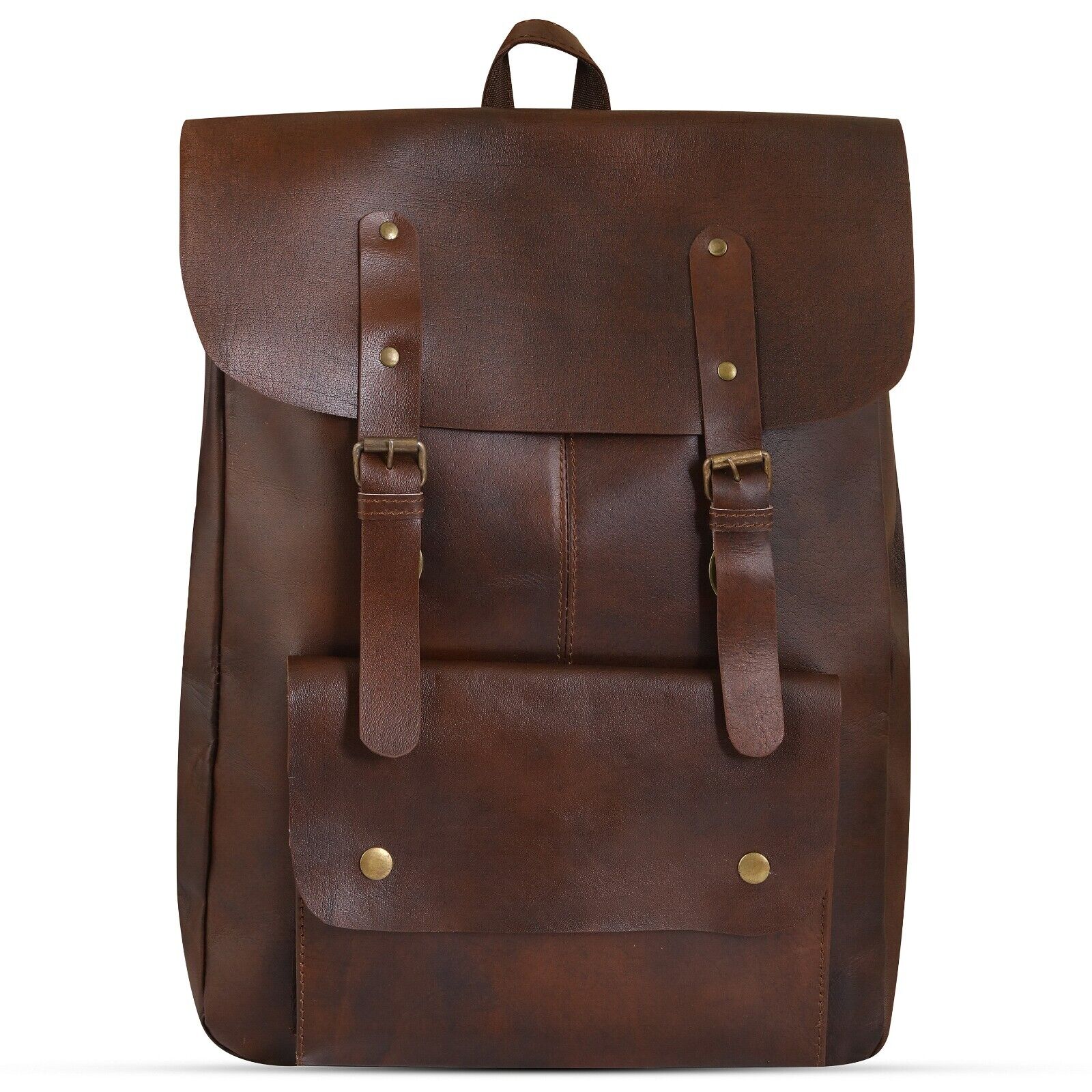Handcrafted Leather Laptop Trekking Backpack