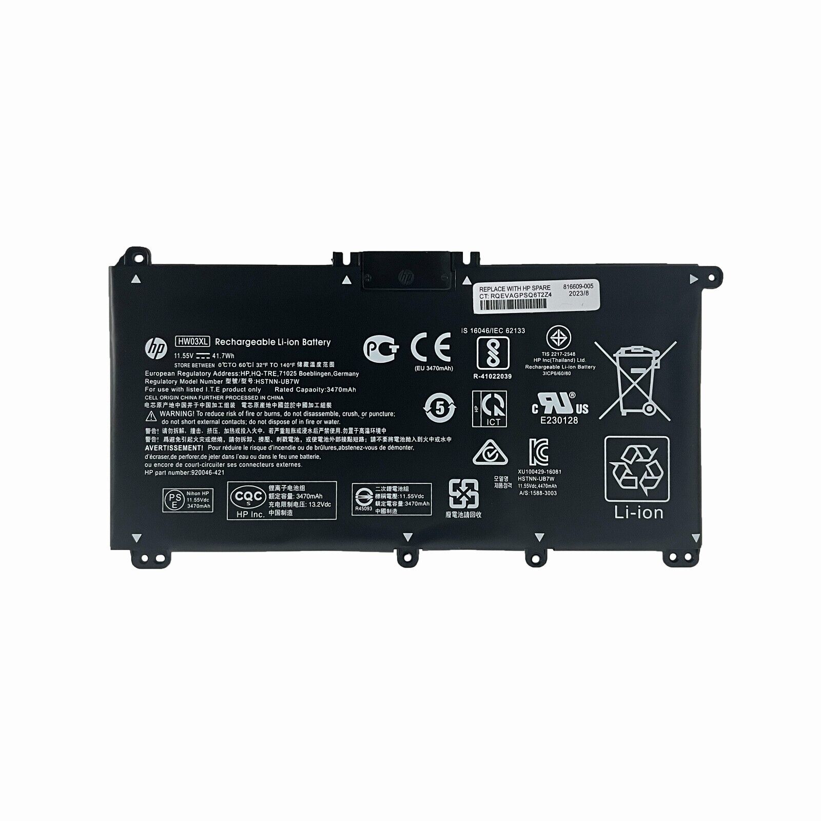 OEM Genuine HW03XL Battery For HP Pavilion 15-EG 15-EH HSTNN-IB9O L97300-005