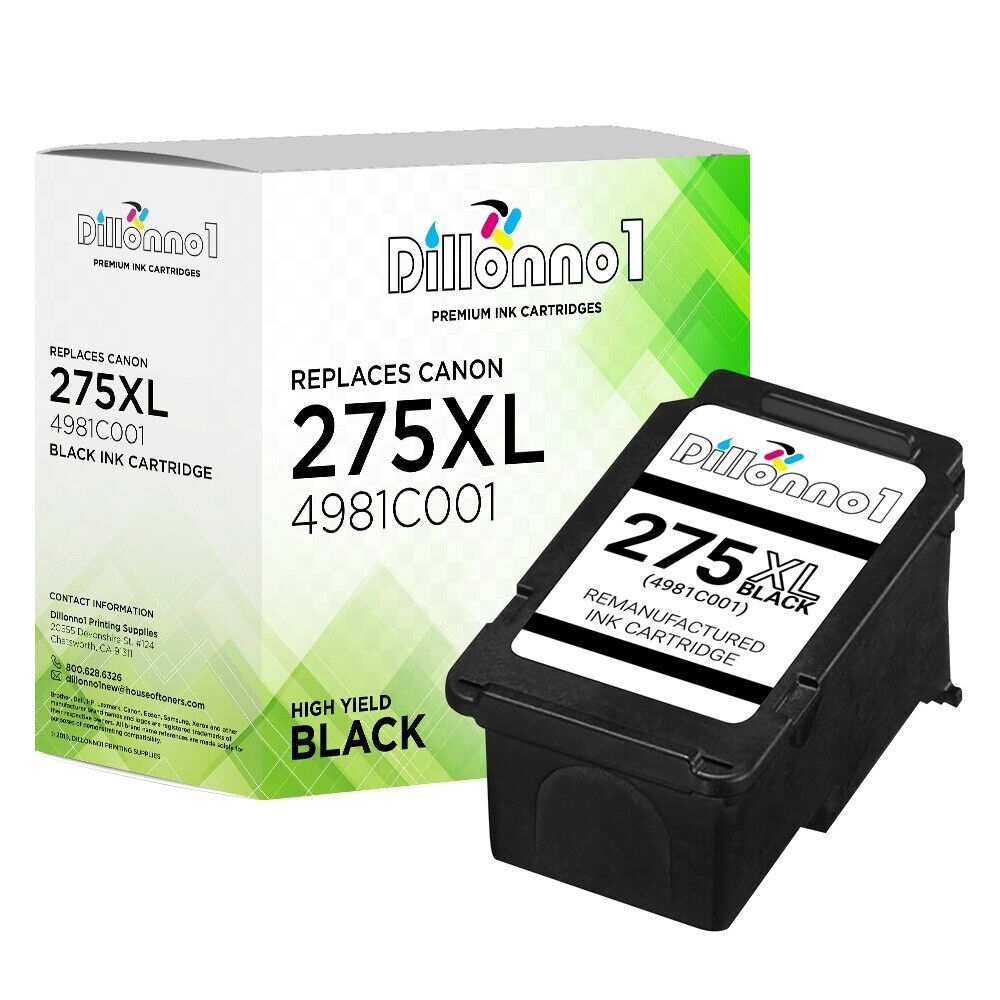 1-Black for Canon PG-275XL Ink Cartridge PIXMA TS3520 TS3522 