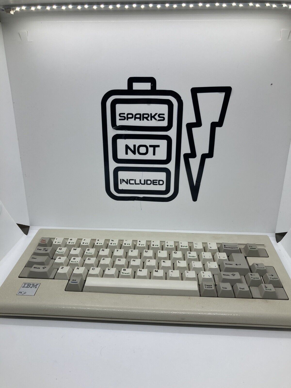 IBM PCjr Proprietary Wireless/Wired Keyboard (WITH BOX & STYROFOAM, NO CABLE)