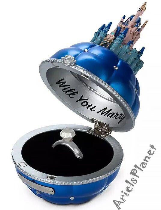 Disney Parks Sketchbook Cinderella Castle Engagement Ring Box Holder Ornament