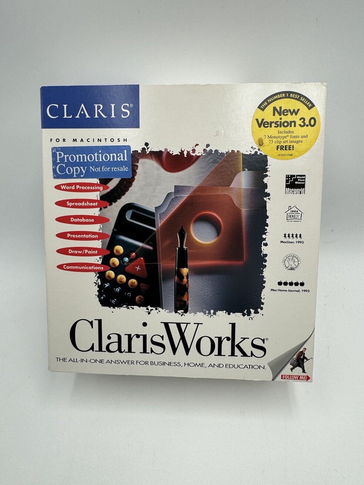 Vintage ClarisWorks 3.0 Promotional Copy For Macintosh