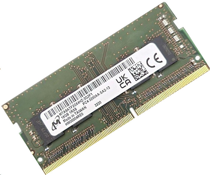 Micron 16GB 1Rx8 3200MHz PC4-3200AA SO DIMM MTA8ATF2G64HZ-3G2F1