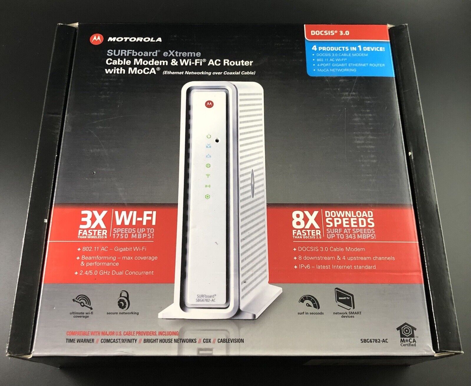 Motorola Arris SURFboard Modem & Wi-Fi Router, Dual Band, Untested Vh3