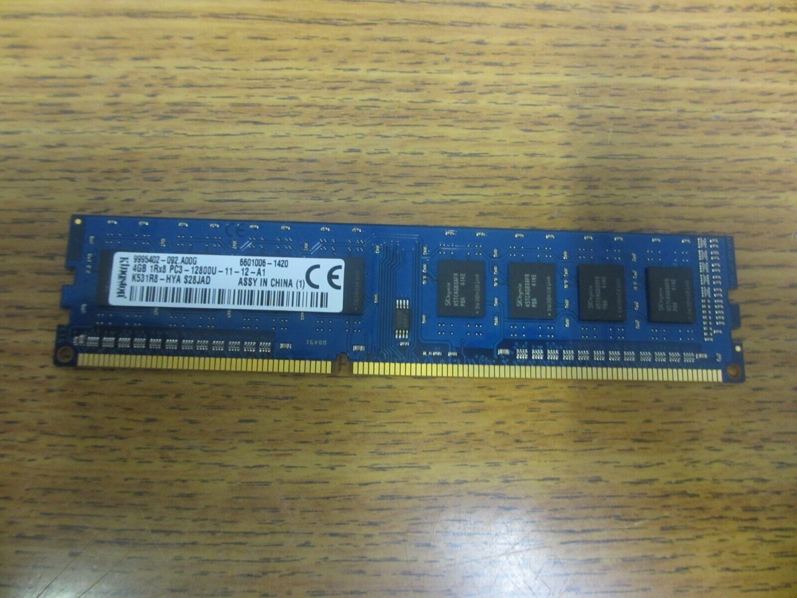 Lot of 5 Kingston K531R8-HYA 20GB (5x4GB) PC3-12800U DDR3-1600 Desktop Memory