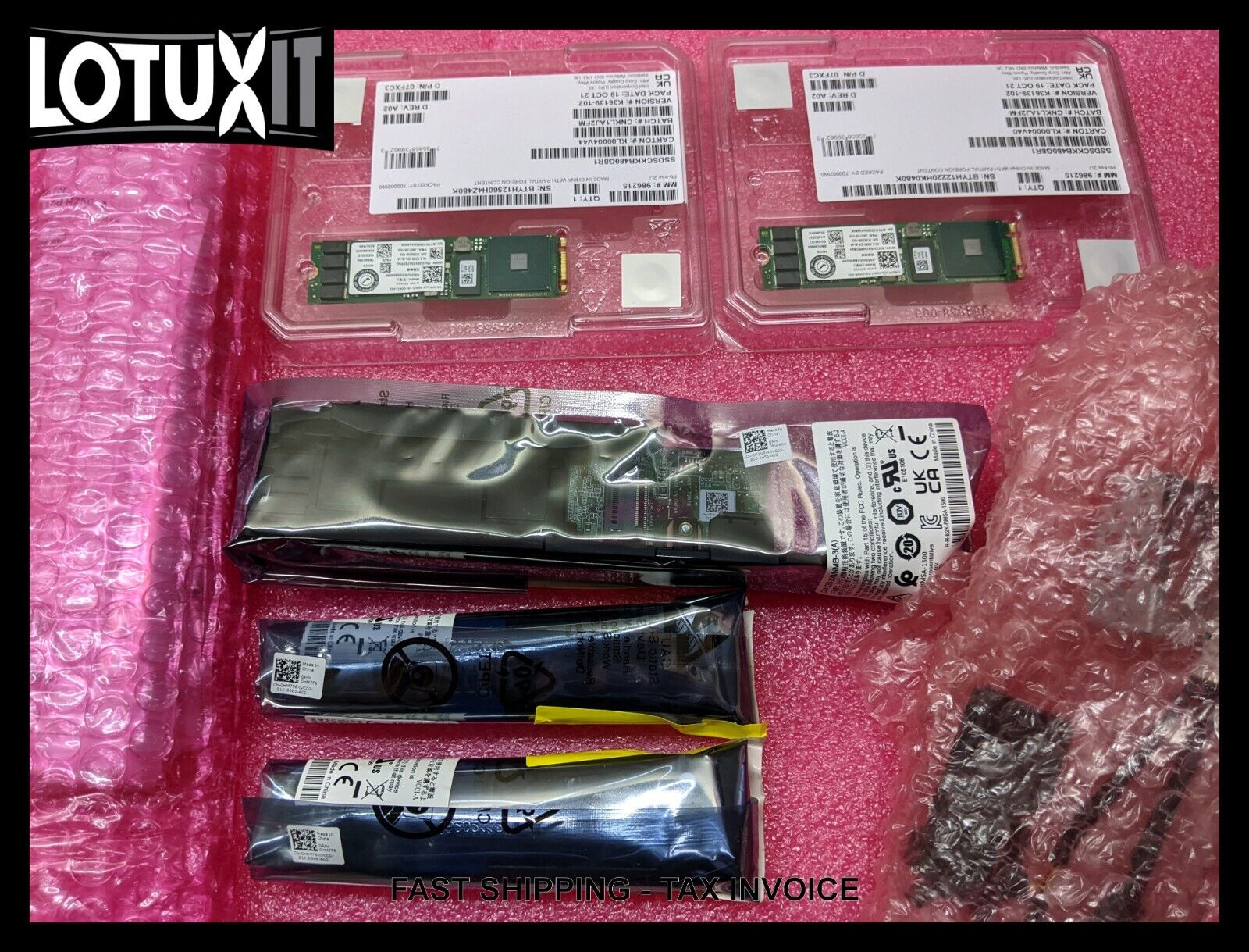 Dell BOSS-S2 Hot-Swap M.2 Card Kit w/ 2x 480GB SSD FGNRW HM7F6 7FXC3 R650 R750