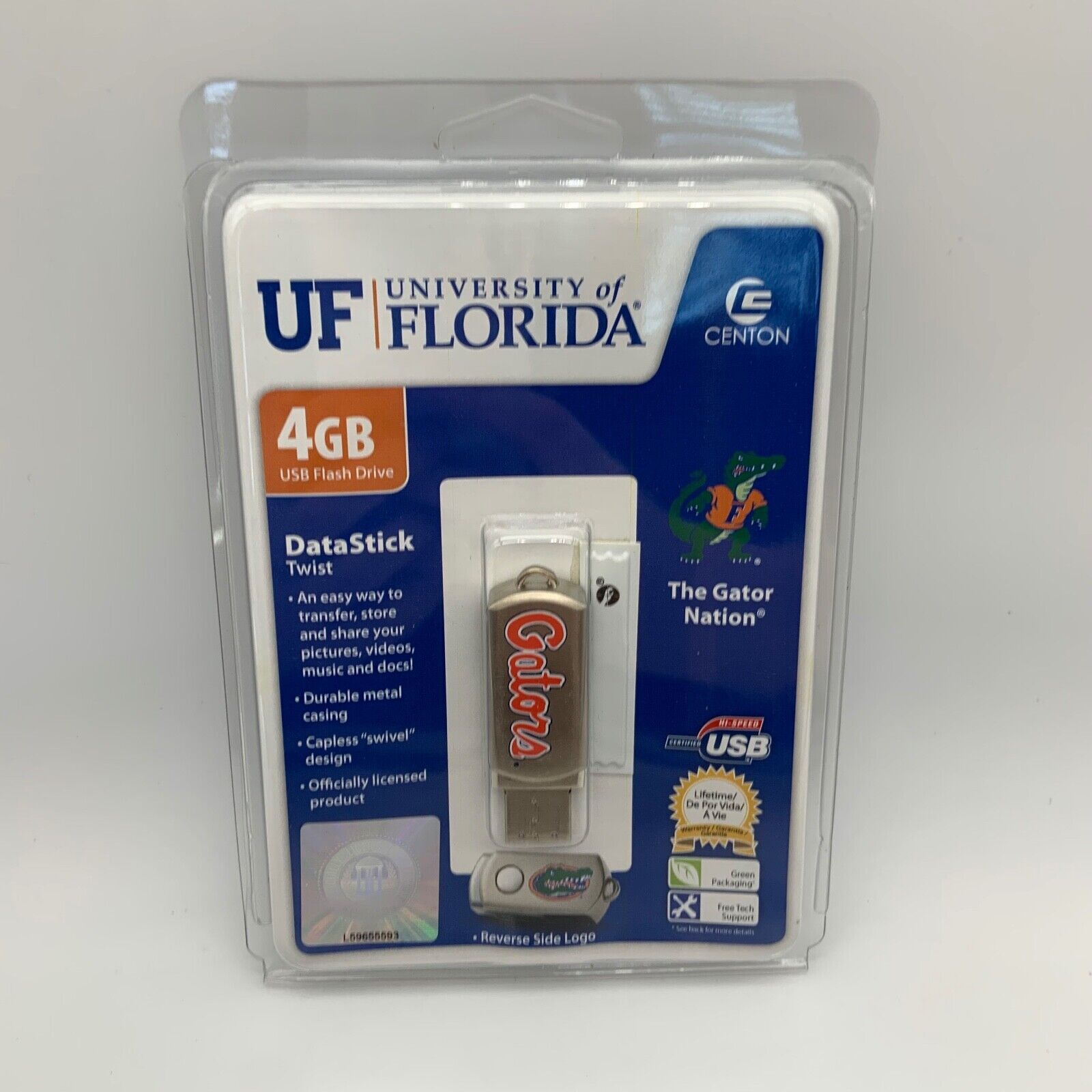 Centon University of Florida UF Gators 4 GB USB Flash Drive DataStick SEALED