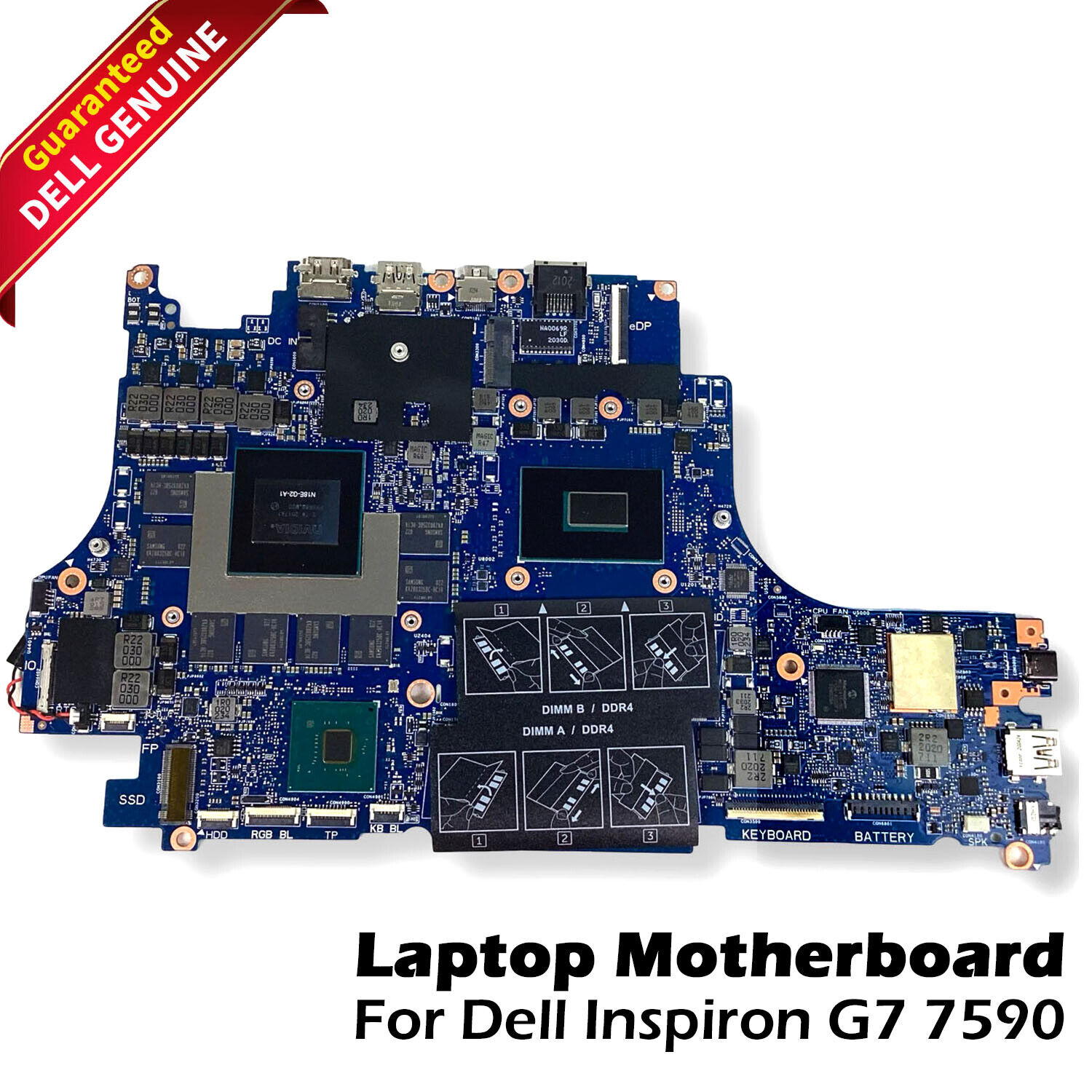 Genuine Dell Inspiron G7 7590 Motherboard i7-9750H 4.5GHz RTX 2070 8GB D2DM3