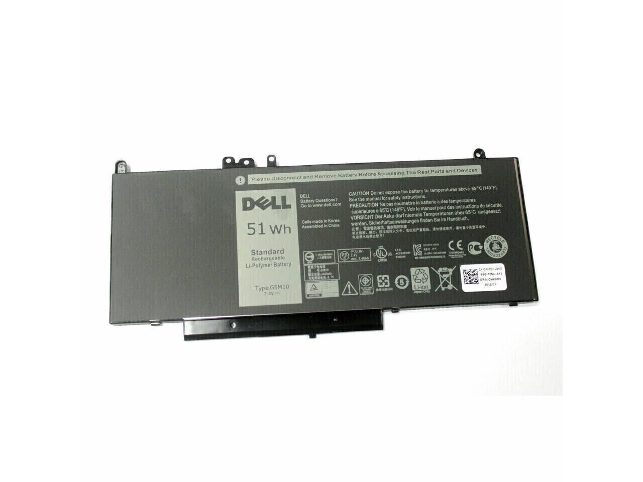 NEW OEM Genuine Battery 51Wh G5M10 Dell Latitude E5250 E5450 E5550 WYJC2 8V5GX
