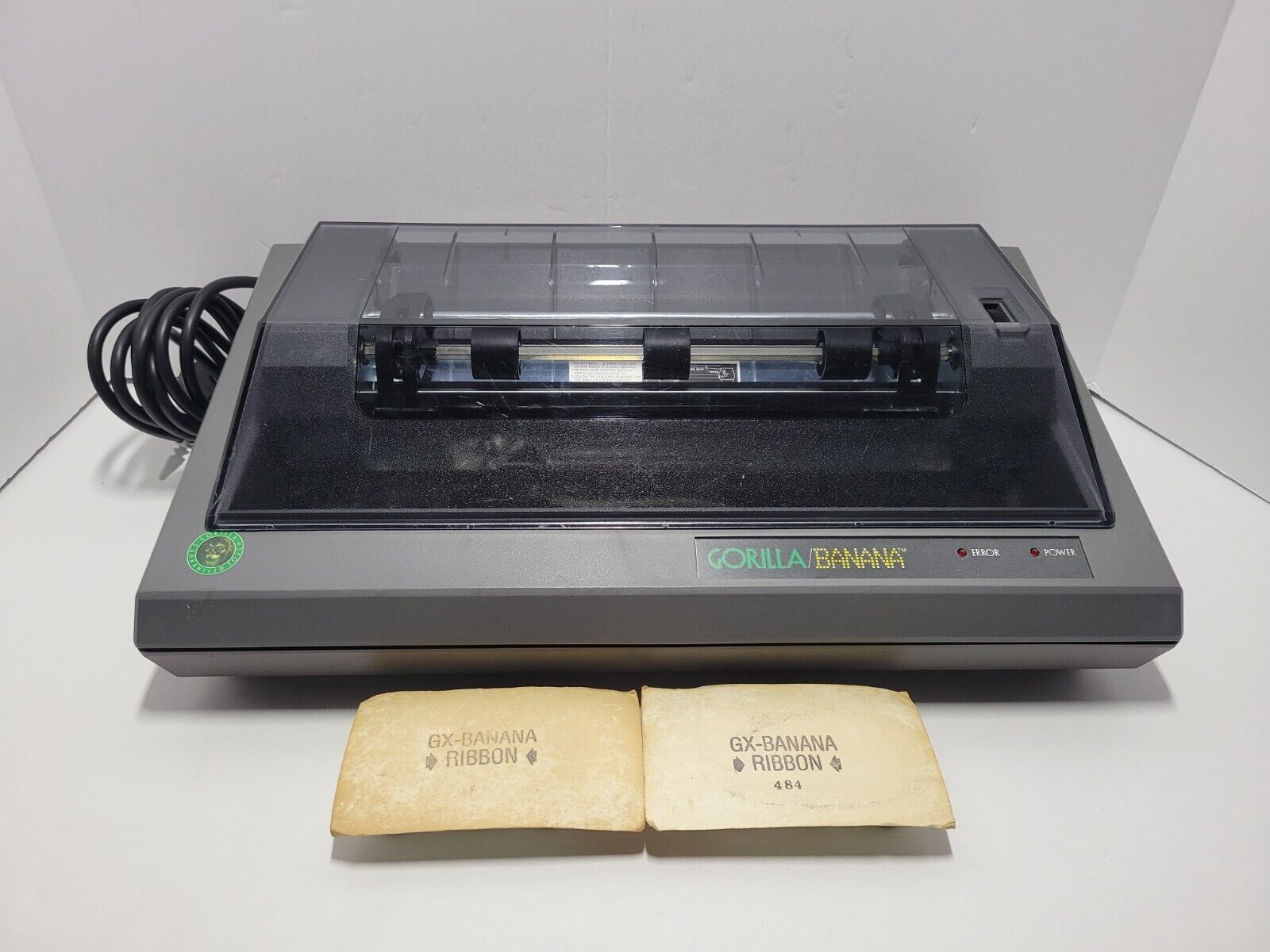Vintage Gorilla Banana Dot Matrix Computer Printer Leading Edge 2 Ribbons GX-100