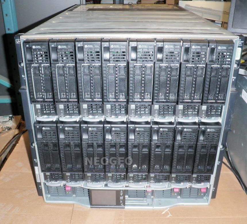 HP C7000 Server Blade Enclosure-16x BL460C G8-2x Eight Core E5-2670 2.6GHz-128GB