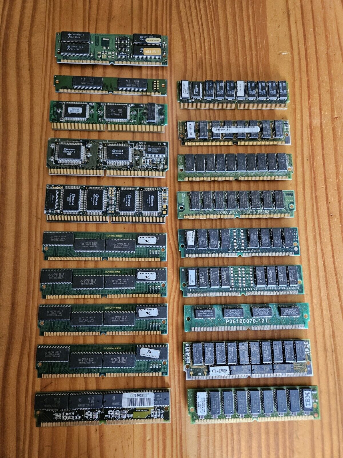 Lot Of 19 Pcs IBM Century Old Desktop RAM Memory Various Brands Types XL3