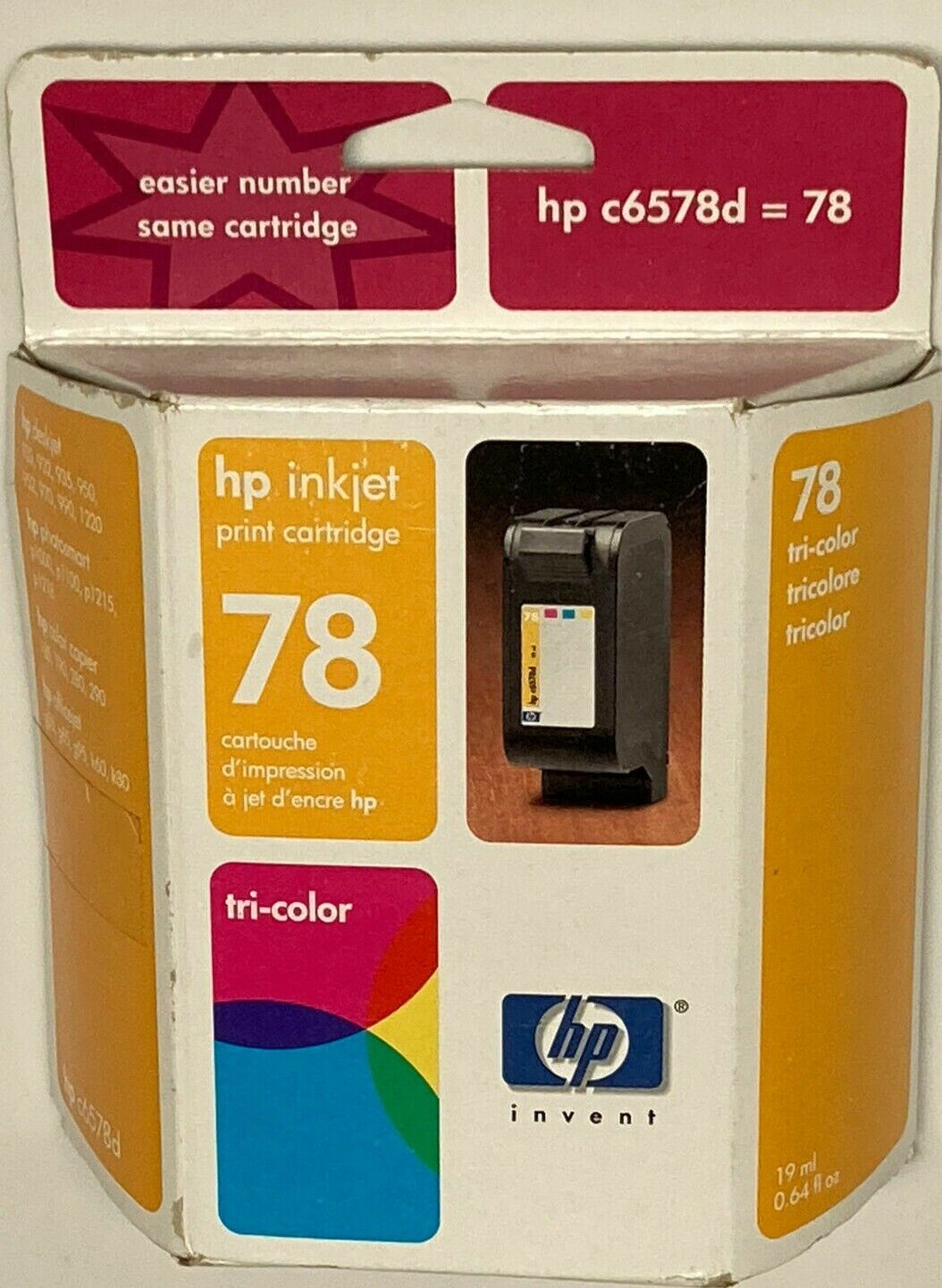 HP 78 Tri Color Genuine Ink cartridge for HP Deskjet Officejet Pro Printer OEM