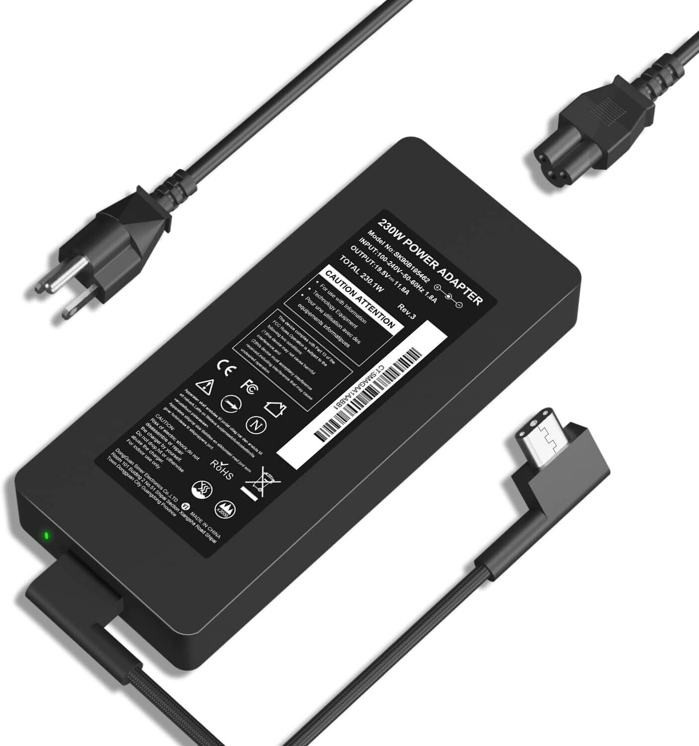 200W AC Adapter Charger For Razer Blade 15 RZ09-03286E22-R3U1 i7 Gaming Laptop