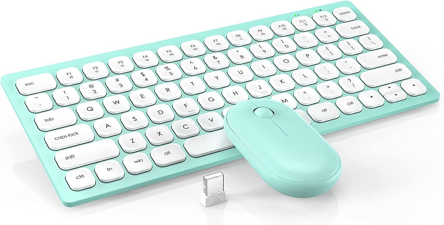Wireless Keyboard and Mouse Combo , USB 2.4GHz Compact Quiet for Computer