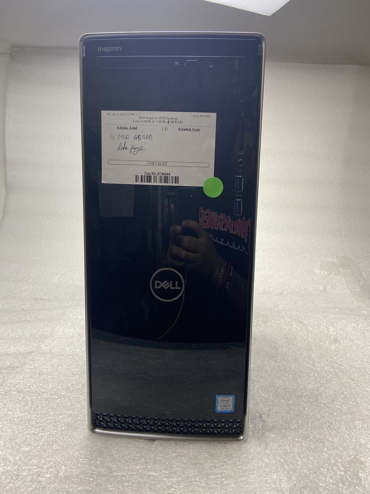 Dell Inspiron 3670 Desktop BOOTS Core i3-8100 3.60GHz 16GB RAM 256GB SSD NO OS