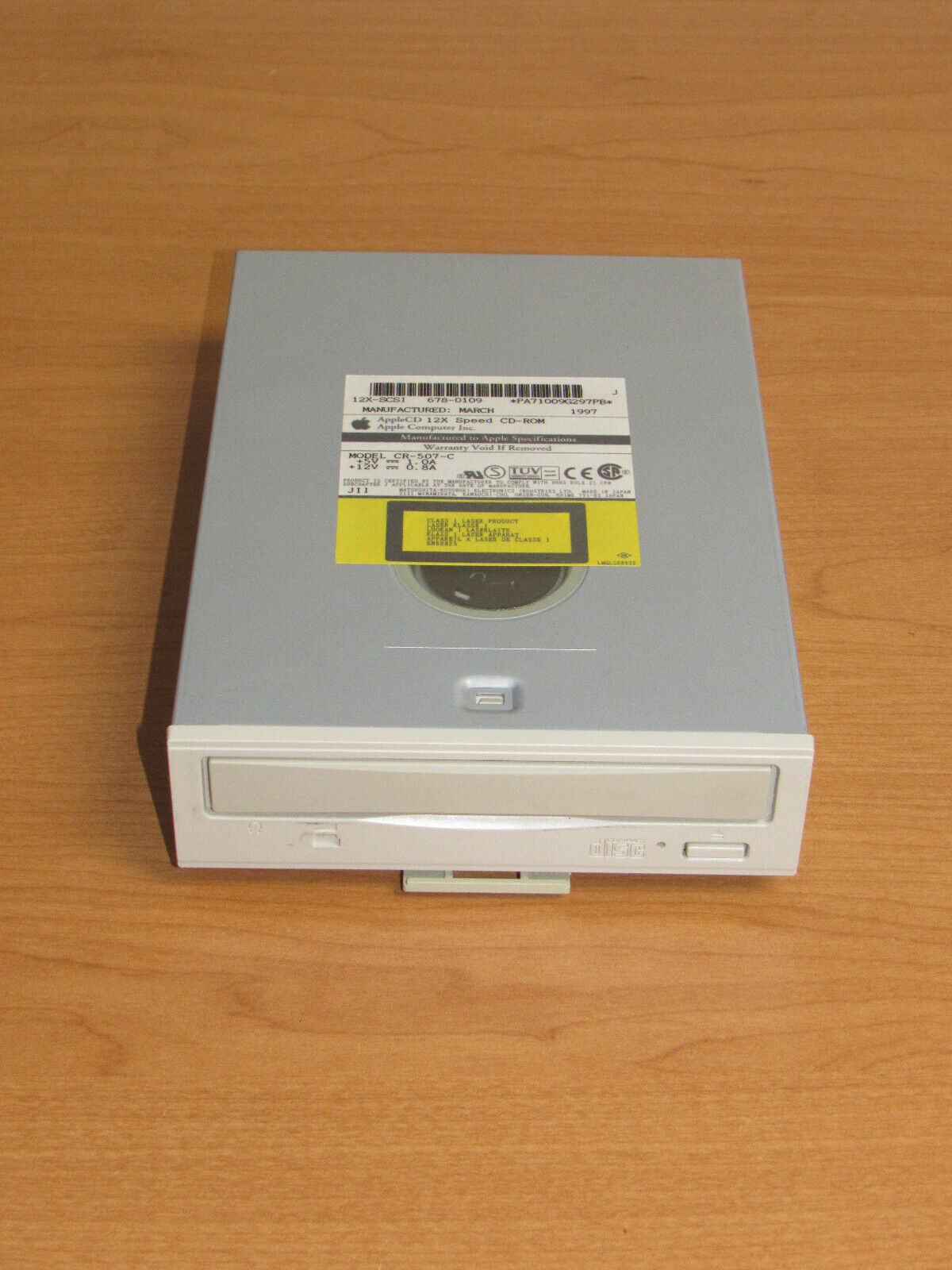 Apple Computer Internal SCSI 12X CD-ROM Drive - 678-0109 / CR-507-C - UNTESTED