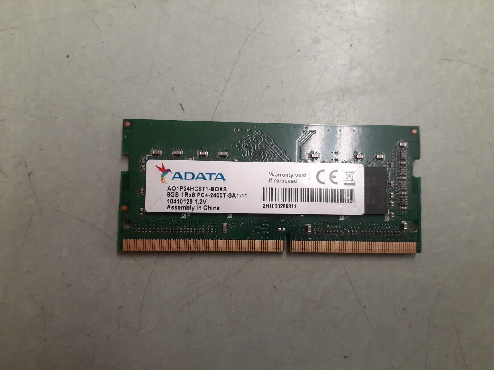 ADATA 8GB PC4-2400T 1Rx8 DDR4-19200 SoDimm Memory RAM AO1P24HC8T1-BQXS 6311