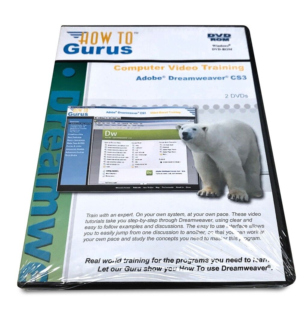 How To Gurus Computer Video Training: Adobe Dreamweaver CS3 - 2 DVDs